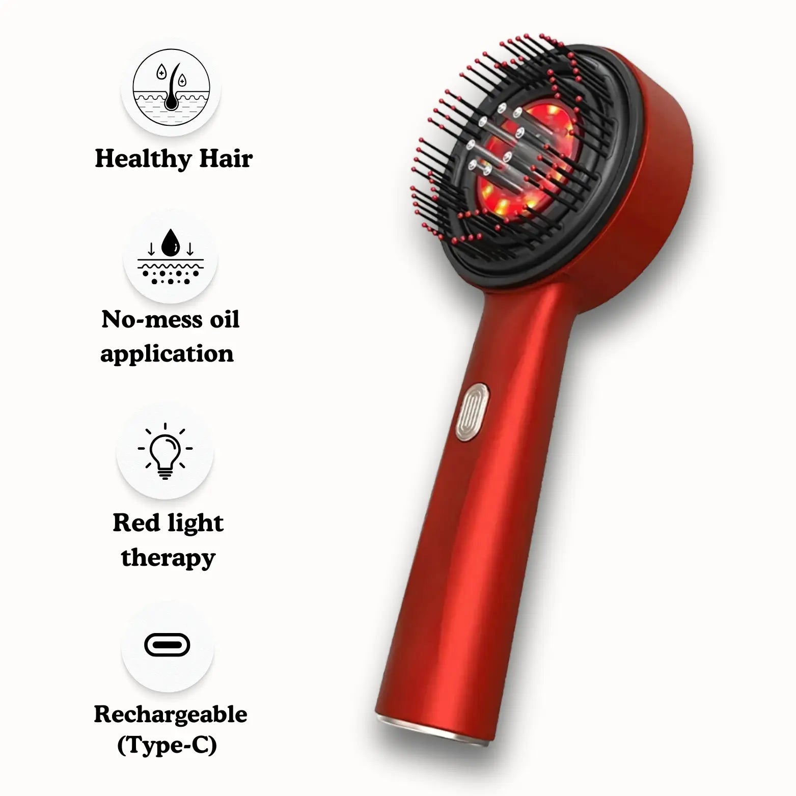 Red Light Therapy Scalp Massager Brevora