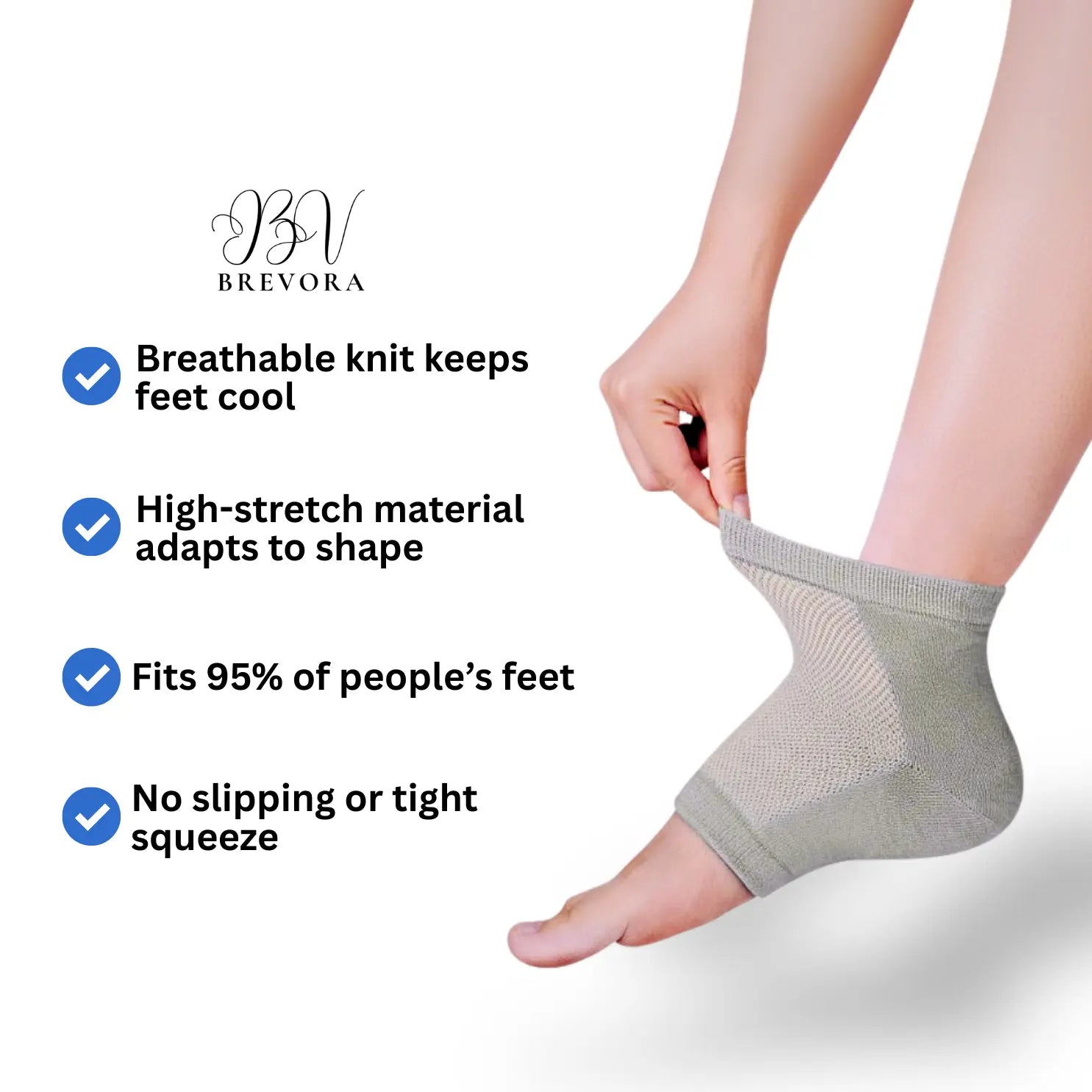 MoistStep Heel Socks Brevora