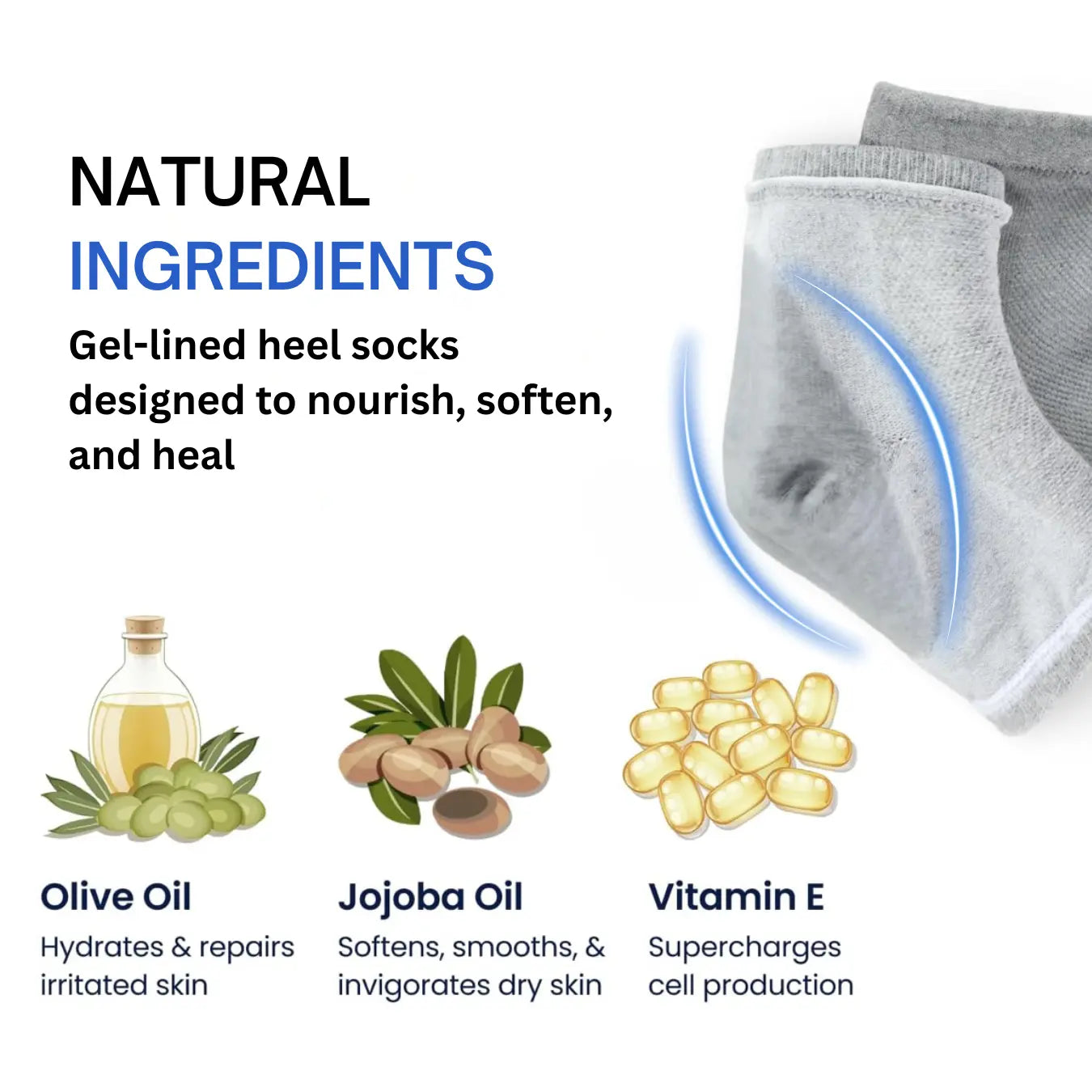 MoistStep Heel Socks Brevora